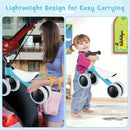 No Pedal Baby 4 Wheels Balance Bike with Non-slip Handlerbar-Blue