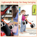 No Pedal Baby 4 Wheels Balance Bike with Non-slip Handlerbar-Orange
