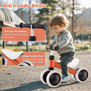 No Pedal Baby 4 Wheels Balance Bike with Non-slip Handlerbar-Orange