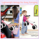 No Pedal Baby 4 Wheels Balance Bike with Non-slip Handlerbar-Pink