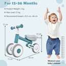 Baby Balance Bike Toddler Walker Training Bicycle With Adjustable Seat-Blue