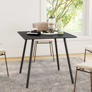 Outsunny Garden Table for 4 Person with Slat Top, Steel Frame