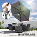 Outsunny 2.6M Garden Parasol Umbrella with Aluminium Pole, Tilt, Crank