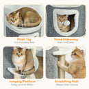 PawHut 101 Cm Cat Tree Cat Condo For Indoor Cats With Sisal Scratching Post