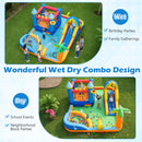 Beach-Themed Inflatable Water Slide with Climbing Wall