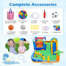 Beach-Themed Inflatable Water Slide with Climbing Wall