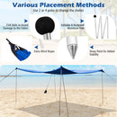 Beach Canopy Shields 300 X 300 Cm Beach Tent Sun Shelter Fit 6-8 People-Blue