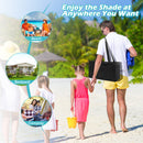 Beach Canopy Shields 300 x 300 cm Beach Tent Sun Shelter Fit 6-8 People-Green