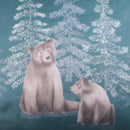 D & D Bear Walks Filled Cushion In Teal