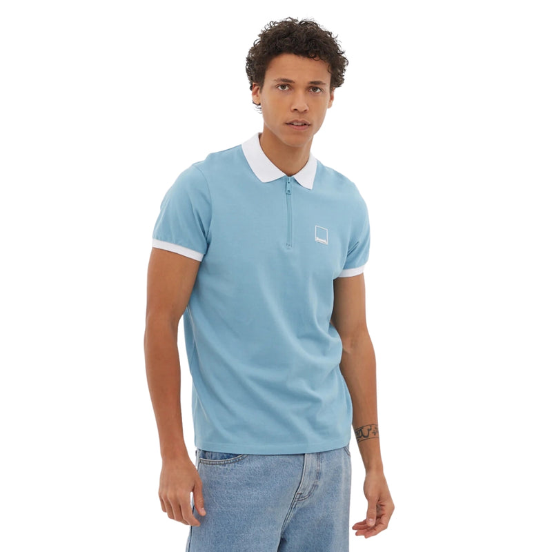 Bench Rostock Zip Neck Polo  - Blue