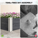 Outsunny Vinyl Raised Garden Bed Kit, 3 x 3 x 1ft Modular Garden Box