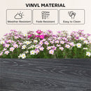 Outsunny Vinyl Raised Garden Bed Kit, 3 x 3 x 1ft Modular Garden Box