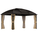 Outsunny 3 X 4m Hardtop Gazebo Aluminium Garden Pavilion