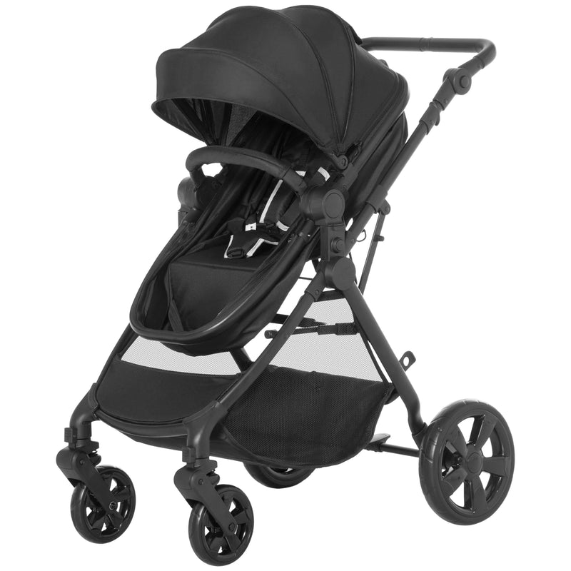 HOMCOM 2 in 1 Lightweight Pushchair  - Black