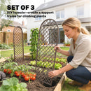 Outsunny Garden Arch, Wicker Trellis Support Frame With Dome Top, Natural