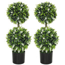 HOMCOM Set Of 2 Potted Artificial Plants With Lavender Flowers