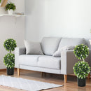 HOMCOM Set Of 2 Potted Artificial Plants With Lavender Flowers