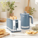 HOMCOM 3000W Rapid Boil Kettle And Toaster Set With Otter Thermostat, Blue