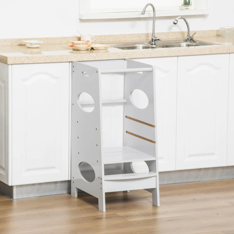 HOMCOM Kids Step Stool -  Grey