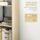 HOMCOM 5-Tier Ladder Shelf Display Plant Stand Home Office Ladder Oak