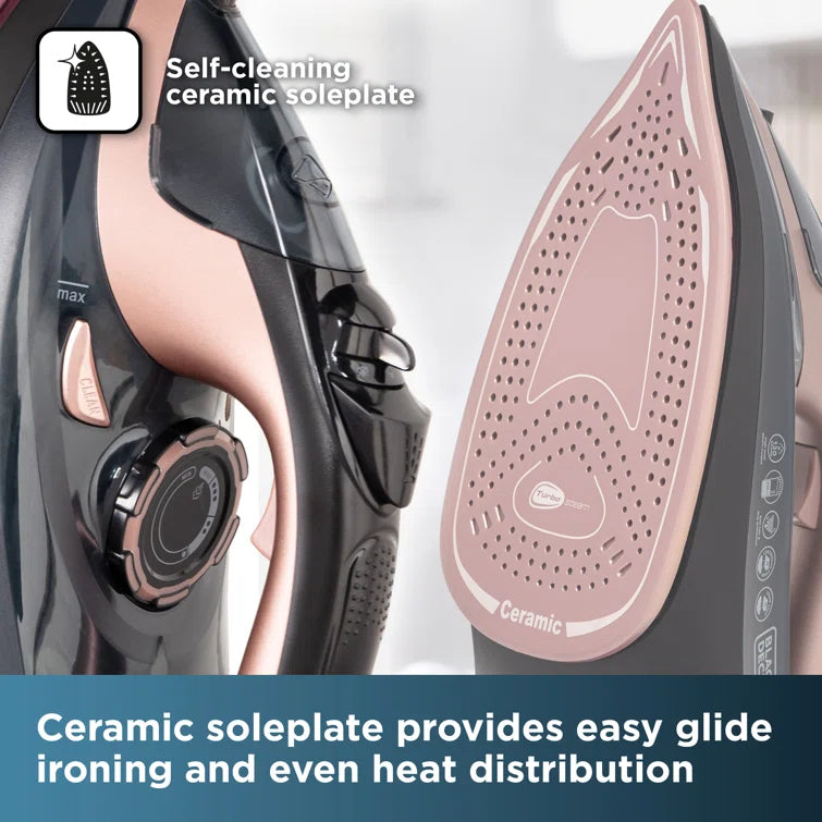 Black And Decker Cordless Steam Iron 2600w - Rose Gold