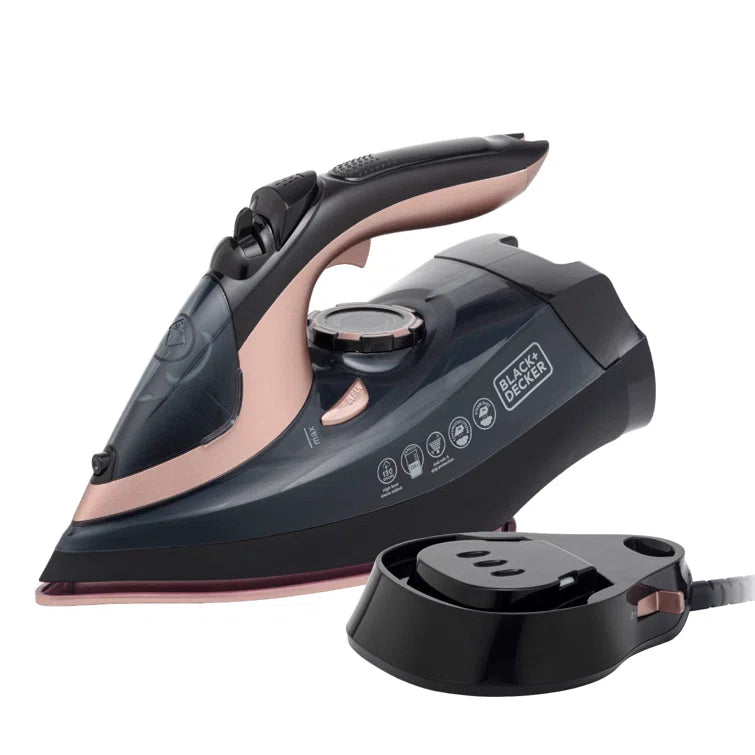 Black And Decker Cordless Steam Iron 2600w - Rose Gold