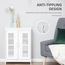 Kleankin Modern Bathroom Cabinet, Freestanding Floor Cabinet With Storage