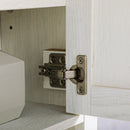 kleankin Farmhouse Bathroom Wall Cabinet with Shelves, Ash Wood-Effect