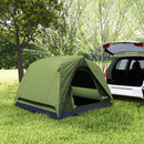 Outsunny 3-4 Person Camping Tent, Waterproof Tent - Blue/Green/Orange