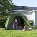 Outsunny 3-4 Person Camping Tent, Waterproof Tent - Blue/Green/Orange