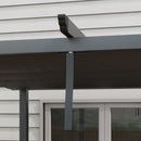 Outsunny Aluminium Pergola With Retractable Roof, Garden Gazebo Canopy