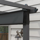 Outsunny Aluminium Pergola With Retractable Roof, Garden Gazebo Canopy