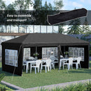 Outsunny 3 X 6m Heavy Duty Gazebo Marquee Party Tent With Storage Bag Black