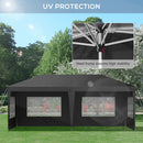 Outsunny 3 X 6m Heavy Duty Gazebo Marquee Party Tent With Storage Bag Black