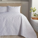 Serene Butterfly Garden Bedspread in White