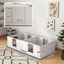 PawHut Whelping Box for Dogs with Whelping Pad, Two Room Design - White