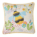 Fusion Buzzy Bee Outdoor Filled Cushion In Ochre
