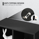 HOMCOM 2-Tier Bookshelf with 5 Open Storage Compartments