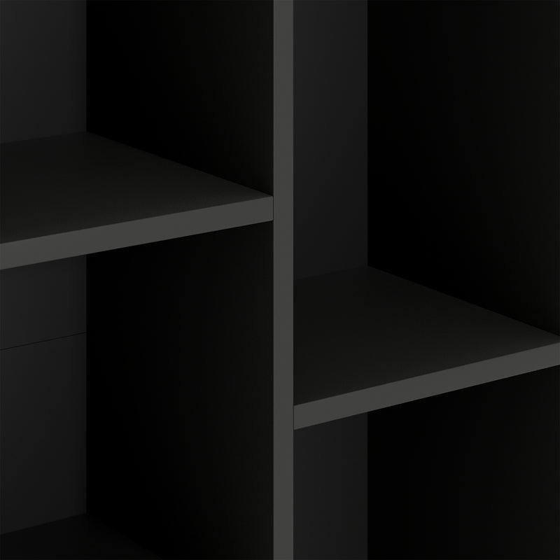 HOMCOM 2-Tier Bookshelf with 5 Open Storage Compartments