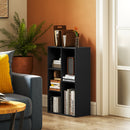 HOMCOM 2-Tier Bookshelf with 5 Open Storage Compartments