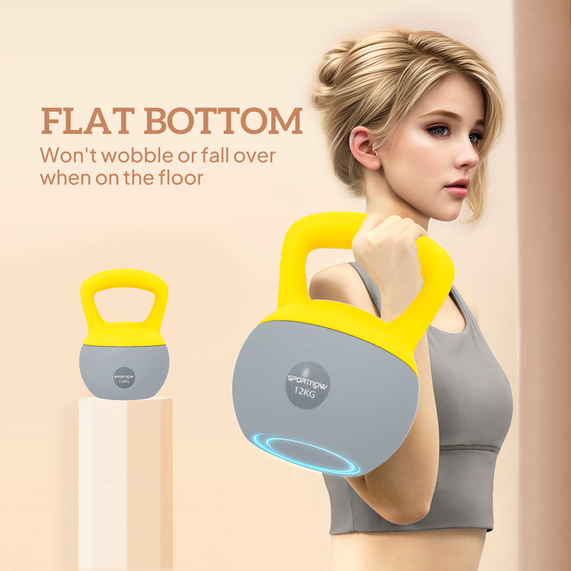 SPORTNOW 12KG Kettlebell With Soft Body And Non-Slip Handle