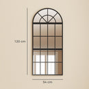 HOMCOM Large Arched Wall Mirror with 3-Piece and Tempered Glass