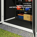 Outsunny Garden Shed 6'x4.5' Plastic Tool Storage House w/ Lockable Double Doors