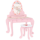 AIYAPLAY Kids Dressing Table Set, 2 PCS Children Vanity Table with Stool