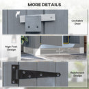 Outsunny Wooden Small Garden Shed With 3 Shelves And Tilt Roof Grey