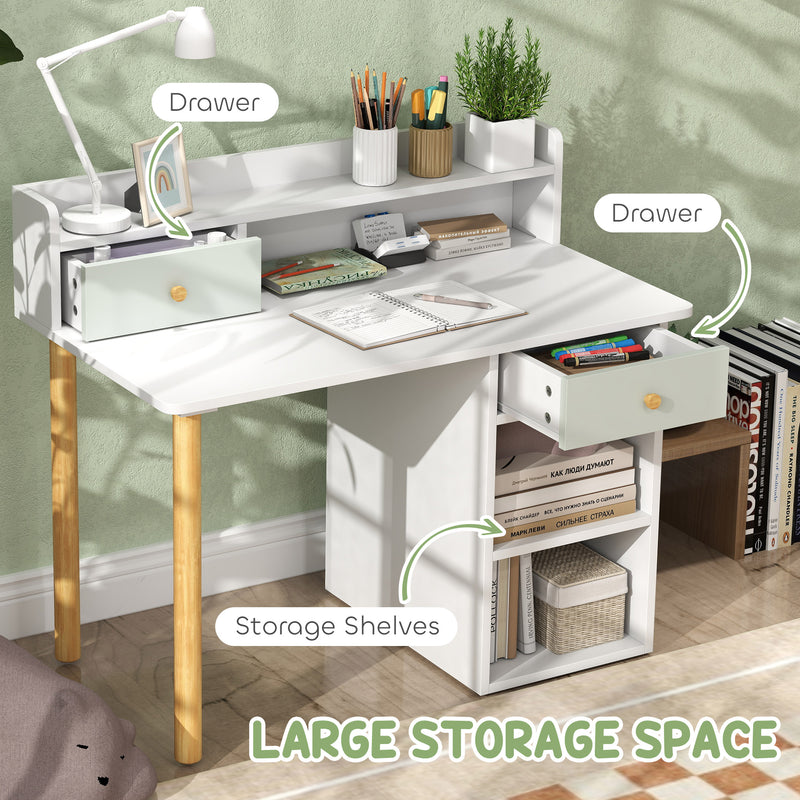 AIYAPLAY Kids Desk and Chair Set for Studying, Reading, Drawing, Green