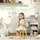 AIYAPLAY Kids Desk and Chair Set for Studying, Reading, Drawing, Green