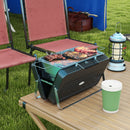 Outsunny Portable BBQ Grill with Suitcase Design for Camping Picnic Party