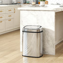 HOMCOM 50L Sensor Bin, Stainless Steel Kitchen Bin With Automatic Close
