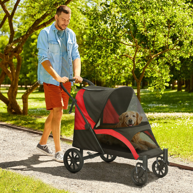 PawHut Easy Folding Pet Stroller for Large Dogs